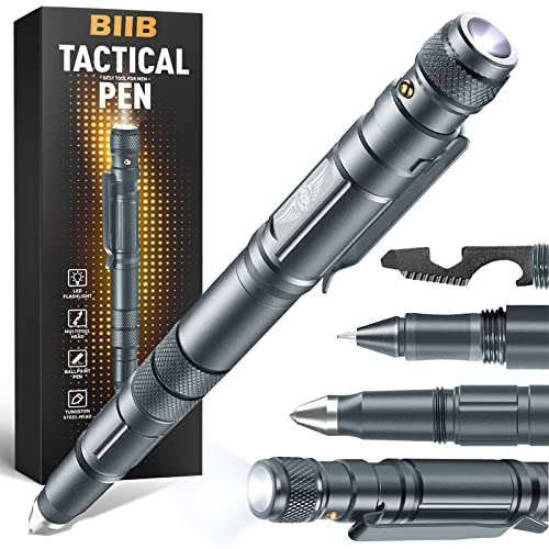 BIIB Geschenke für Männer, Multitool Pen mit LED Gadgets, Adventskalender Füllung Männer Weihnachtsgeschenke, Männergeschenke Geburtstagsgeschenk Papa Geschenk Weihnachten, Feuerwehr Geschenke