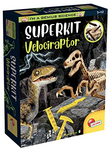 Lisciani I'm A GeniusVetenskap Dinosaurie fossil grävning och utgrävning Superkit Velociraptor - 80632