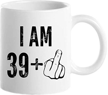 40:e födelsedagspresenter för kvinnor, rolig 40-årig present kaffemugg, 1981 40-årsdag muggar för henne, mamma, fru, moster, syster, vän, mormor, 325 ml tekopp