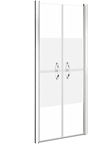 vidaXL Duschdörr duschkabin dörr badrumstillbehör duschvägg hem inomhus ESG halvfrostat 91 x 190 cm