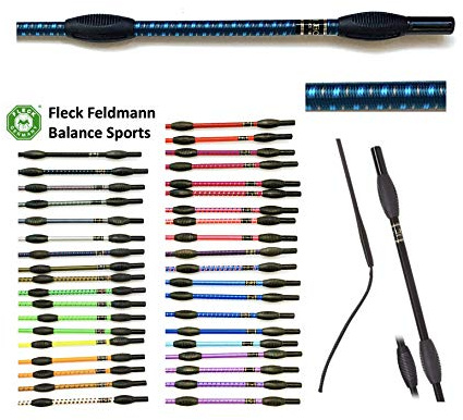 JA Horse Fleck Feldmann Balance Sports Dressurgerte Gerte Reitgerte (Petrol-Multi, 100 cm)