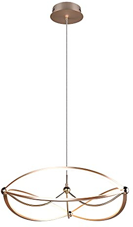Trio Leuchten LED Pendelleuchte Charivari 321210108, Metall Messing matt, inkl. 42 Watt LED, Switch Dimmer