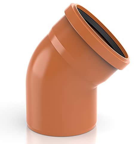 AUPROTEC KG Rohr Bogen DN160 Kanalrohr Abwasserrohr Rohrbogen 45° 1 Stück