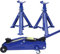WilTec Gato Elevador hidráulico + 2 caballetes para Coche hasta 2t Plegables y Ajustables