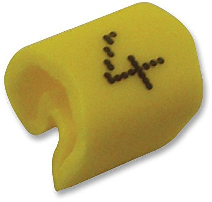 6151416 - Marcador de cables, preimpreso, PVC, amarillo, marcadores de alambre, clip estilo paquete de 1000,