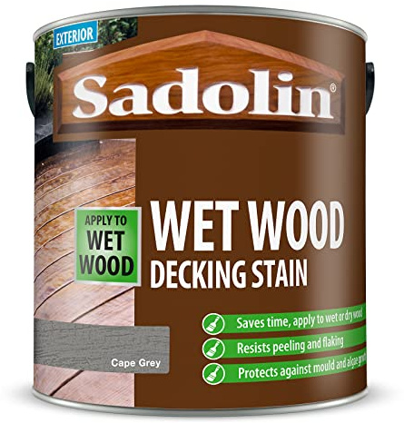 Sadolin Wet Wood Decking Stain - Cape Grey - 2.5L