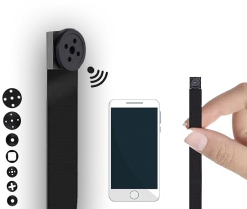 Pinganillosocultos Mini Camara Espia Boton. WiFi Calidad HD 1080p Real. Ideal para Leer Folio (Folios A4). Auricular Espia Invisible Inalambrico Copiar Examen.