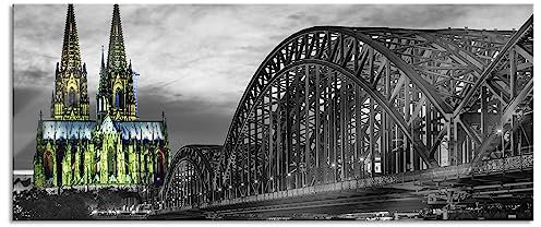 Pixxprint Glasbild Panorama, Wandbild aus Echtglas, schöne brücke, 120x50 cm, inkl. Aufhängung und Abstandshalter