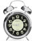 CHEREEKI Reloj Despertador Analógico, Sin Tictac Despertador Pilas Silencioso, Reloj Despertador Vintage Retro de Doble Campana Alarma Fuerte Ruidoso, con Luz Nocturna y Fluorescente Verde