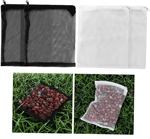 BESPORTBLE 12stücke Filterbeutel Für Aquarien Weiße Schwarze Mesh-Taschen Für Bio-bälle Aktivkohle Und Mehr Wiederverwendbar Mit Reißverschluss Für Teiche Und Aquarien Geeignet
