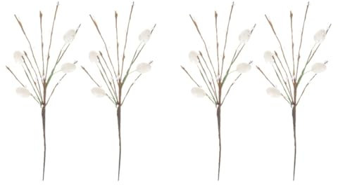 ABOOFAN 4 Stück Ostern selber Machen Ei-Blumen-Picks Osterpartyzubehör Center centroo Ornament Ostereizweige Osterdeko Esstisch schmücken Frangipani Blumenarrangement Vase Metall