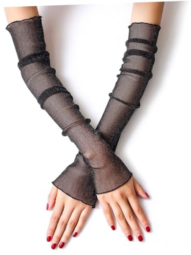 PACKOVE 4paare -überärmel Sommer-halbfinger-armmanschetten Für Damen Outdoor Sonnenschutz Für Frauen Schwarz