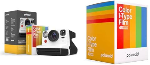 Polaroid Everything Box Now Gen 2 Camara Instantánea, Blanco y Negro, Cámara y película & Película en Color para i-Type - Paquete de películas x40, Multicolores