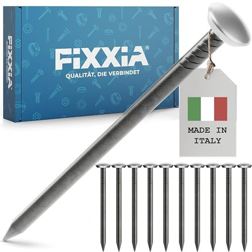 FIXXIA Lot de 30 clous pour tableau, avec ou sans aide à l'enfoncement - Diamètre : 2 mm - Noir - Avec tête décorative dorée ou argentée de 6 mm de diamètre - 20, 25, 30, 40, 50 mm - Pour béton, mur,