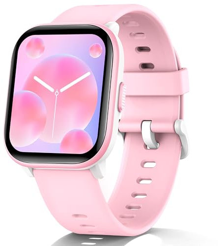 HENGTO smart Watch for Kids,Kids Watch for Girls boys Watch with 20 Sport Modes, Pedometer, Sleep Monitor, Kids sport Watch Gifts for Girls Boys 6-16 (Pink)