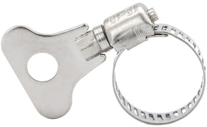 50-150pcs Key Type Hose Clamp Stainless Steel Strap Clamp 6-63mm Adjustable Hose Clip Worm Gear Pipe Clamps Dryer Vent Clamp(18-32mm 75pcs)