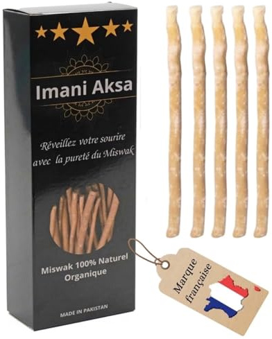 5 Siwak Zahnbürsten - natürliches Zahnbürstenholz für strahlend weiße Zähne - 100% natürlich & 0% Kunststoff/Vegan - ideal für Ramadan