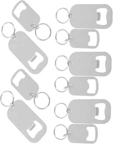 AUTSUPPL 10pcs Keyring Bottle Opener Bottle Cap Opener Keychain Key Chain for Men Key Chain Badge Making Supplies