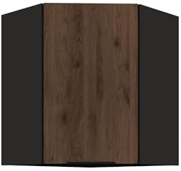 Küchen Eckhängeschrank 60x60 cm Küche MONZA Okapi Nußbaum Küchenzeile