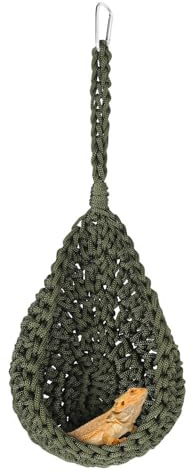MIOYOOW Hamac pour Reptiles, Lit Suspendu pour Dragon Barbu, Balançoire Suspendu Tissé à la Main, Jouet pour Reptiles, Caméléons, Lézards, Geckos, Hamsters