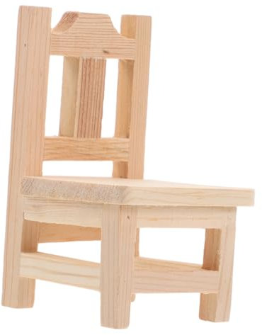 BESTonZON Puppenhausdekoration Puppenhaus Mini-häschen- Vintage Wohnkultur Puppenhaus Möbel Dekorative Hocker Kleines Dekoratives Puppenhaus Bankhocker Holz Khaki
