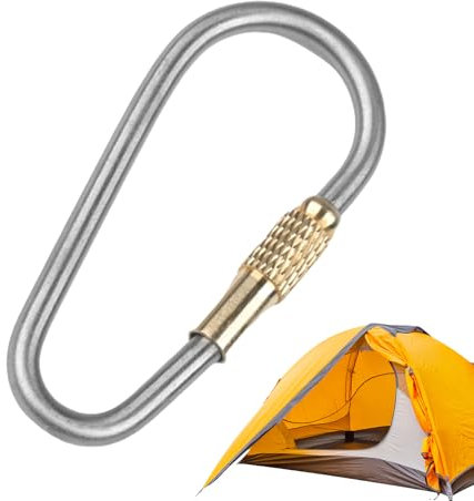 Wrohto Schraubkarabiner, Kletter-Titan-Legierung, Schraubverschluss-Schnalle – Schnellverschluss-Schlüsselanhänger für Schlüsselorganisation, Outdoor, Innenbereich, Camping, Reisen
