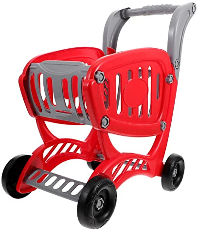 BESPORTBLE Mini Shopping Cart for Kids Toddler Role Play Toy Pretend Play Grocery Cart Simulation Shopping Trolley Kids Toy