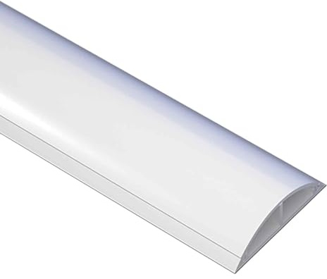 GBPLDMAQ Cubre Cables Suelo de 2 Canales, Protector de Cables Evita Tropiezos, Pasacables Suelo Semicircular, Adhesivo Ideal para Uso Interior y Exterior(White,100x3.7x1.3cm)