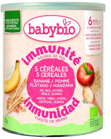 BABYBIO - 5 Cereales 2 Frutas - 220g