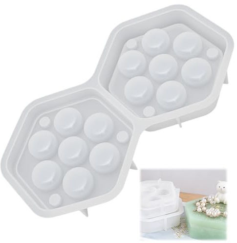 Caja de almacenamiento con moldes de silicona en forma, para manualidades DIY (Caja para guardar dados de silicona)
