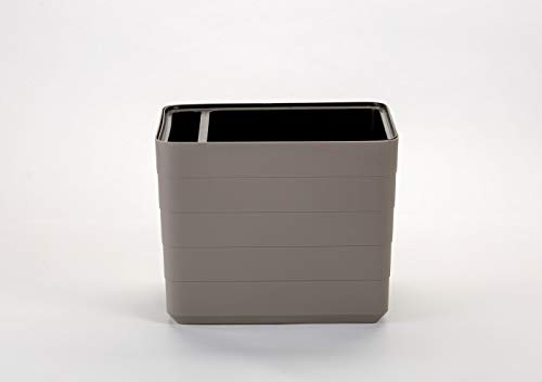 Plastia Selbstbewässernde Pflanzgefäß, 30 cm, Taupe/Elfenbein