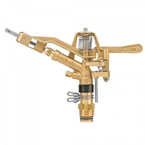 Messing Sprinkler 50m AG 1 Kreisregner Sprenger Rasenregner Impuls Regner Voll- Teilkreisregner Bradas 0161