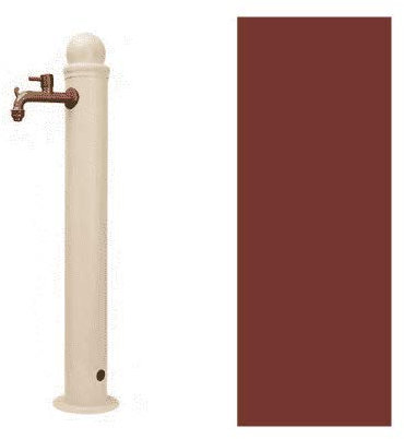 Fontana alta in ferro, BEL-FER modello 42/ARM, completa di impianto e rubinetto, colore Ruggine