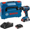 Bosch Professional 18V System Cordless Drill/ Driver GSR 18V-55 (incl. 2x GBA 2.0Ah Batteries, Charger, GAL 18V-40, Inlay, L-BOXX 136)