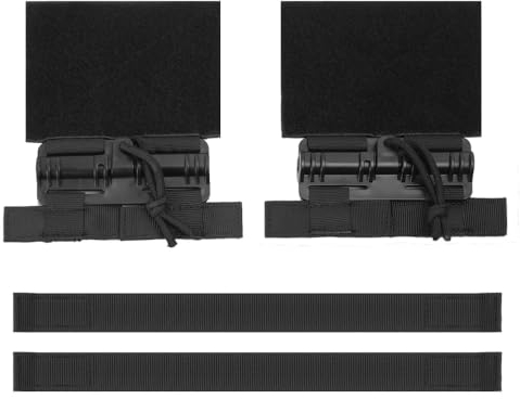 MiOYOOW Juego de chaleco de liberación rápida, 1000D MOLLE - Juego de hebillas de extracción de chaleco con cierre de gancho para portaplatos de caza, Negro, M