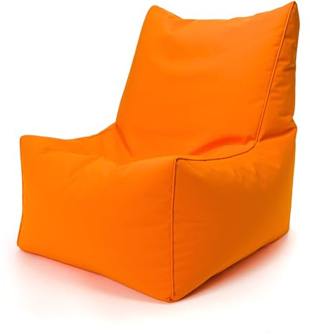 Ecopuf Solid - Puf saco con relleno asiento suave de poliéster resistente Oxford 600D para exteriores, decoración exterior Din 75 x 75 cm