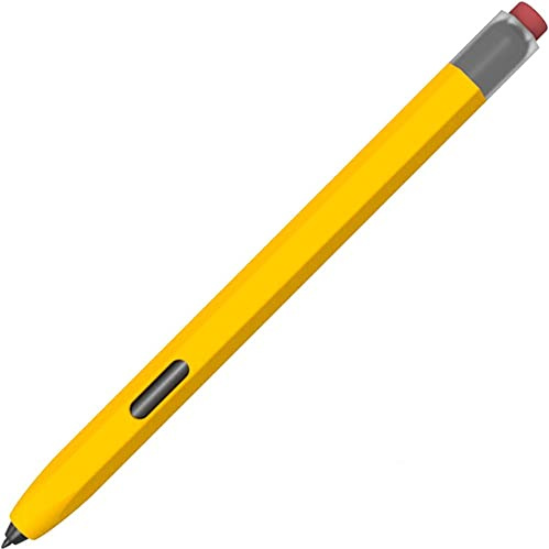 LOVE MEI Funda de silicona para Samsung Galaxy Tab S7 FE/S7/S7 Plus/S8/S8 Plus/S8 Ultra S, clásica, antideslizante, cómoda, funda blanda para Galaxy Tab S8/S8+ S Pen (amarillo)