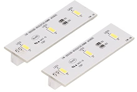 Spacnana 2 Uds Refrigeradores de Repuesto Tablero de Luz LED Congelador Refrigerador Barra de Tira de Luz para SW BX02B DC 12V