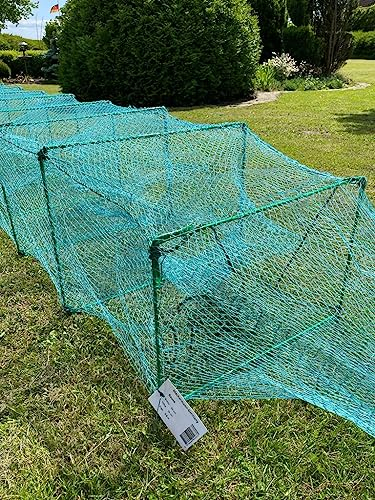 Nr.57,Profi Reuse 9,8 Meter R-50x35cm Aalreuse Aal Krebs flusskrebs Shrimps,Fischnetz 9,80m Lang Reuse XXL