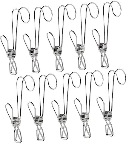 Cabilock 20pièces Pince à Linge Antirouille avec De Clips Acier Inoxydable pour Séchage De Vêtements Photos Et Documents Accessoires Pratiques pour Maison