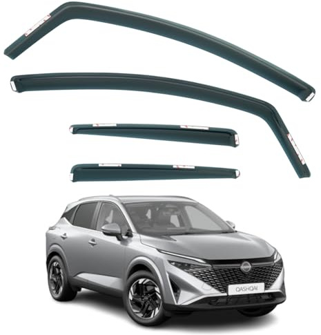 Set Of 4 Wind Deflectors Compatible with NISSAN QASHQAI 2022 2023 2024 2025 2026 Models.