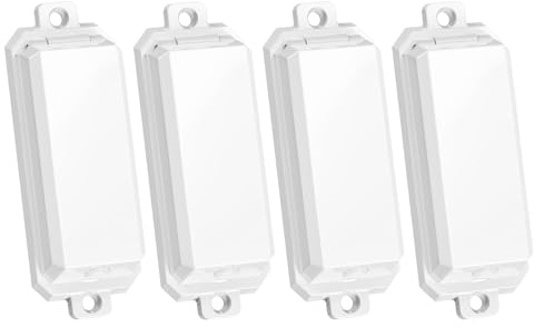 CLYMENE 4 Pack Light Switch Cover Guard, Child Proof Wall Switch Cover Keeps Lights or Switches from Being Accidentally Turned ON or Off, Rocker Style (White)