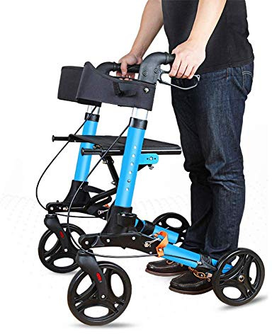 Rollator Rollator Rollator Gehgestell 4 Rollen Aluminium Leichte Klappbare Mobilitätshilfen mit Sitz Zuverlässig