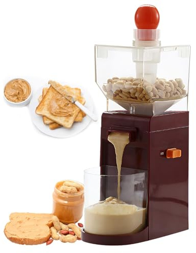 HmLotd Macchina per impastare Il Burro di Arachidi, smerigliatrice elettrica per Arachidi, capacità di 500 ml, Design a Gancio per mescolare con Base Antiscivolo, per mandorle, caffè, anacardi, Noci