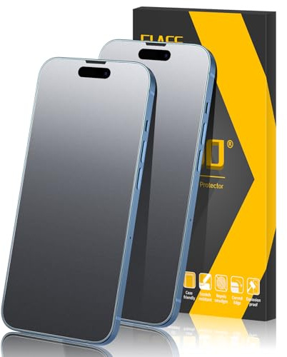 JEHOO 2 Pezzi per iPhone 14 Pro Pellicola Opaca, Vetro Temperato Antiriflesso Pellicola Protettiva, Matt Protezione Schermo, 9H Pellicola protettiva satinata, Senza Bolle