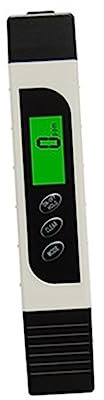 MUCKLILY Wassertester 3-in-1 Mit Intelligenter Hintergrundbeleuchtung Digitaler Wasserqualitätsmonitor 16,2 x 2,9 Cm Leichtes Weiß Schnelle Messung Gelöster Feststoffe Für Trinkwasser