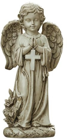 Statue d'ange de décoration de jardin, figurine d'ange d'extérieur | Sculpture solaire avec décorations d'anges en résine - Décorations de figurines d'anges de jardin solaire pour