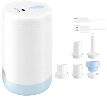 SZLIFE Pompa Elettrica Portatile, Mini Pompa Compatta per Gonfiare E Sgonfiare Materassini E Materassini da Piscina.