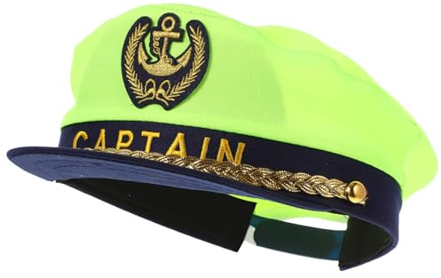 Healvian Fashionable Boat Captain Hat for Adults Sailor Hat for Cosplay Parties Lightweight Breathable Costume Prop for Unisex Use