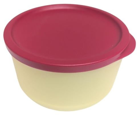 Tupperware Hitparade - Ciotola estiva con coperchio sospeso, a prova di perdite, 500 ml, 500 ml, 500 ml (giallo rosso 500 ml)
